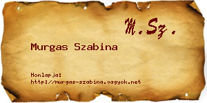 Murgas Szabina névjegykártya